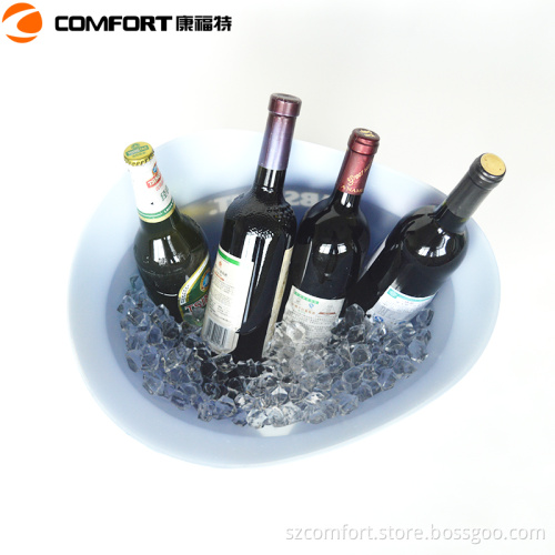 Plastic oil painted lighted ice pail